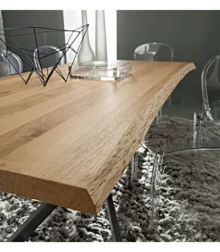 Tavolo Fisso Tv126 Con Piano Laminato E Legno Da 170 E 200 Cm.