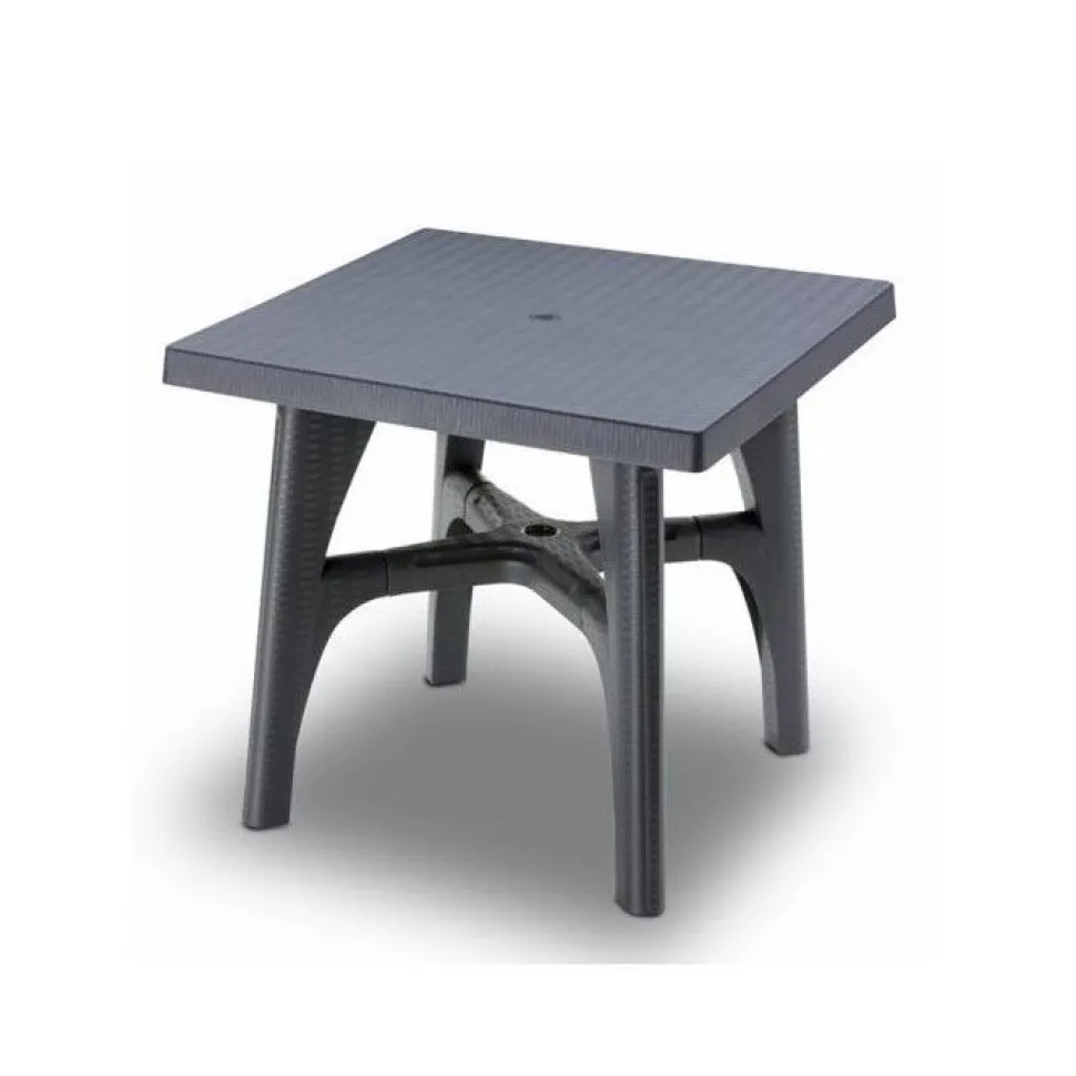 Tavolo Intrecciato 80 Di Scab, Realizzato In Tecnopolimero Resistente A Qualsiasi Temperatura E Agente Atmosferico.