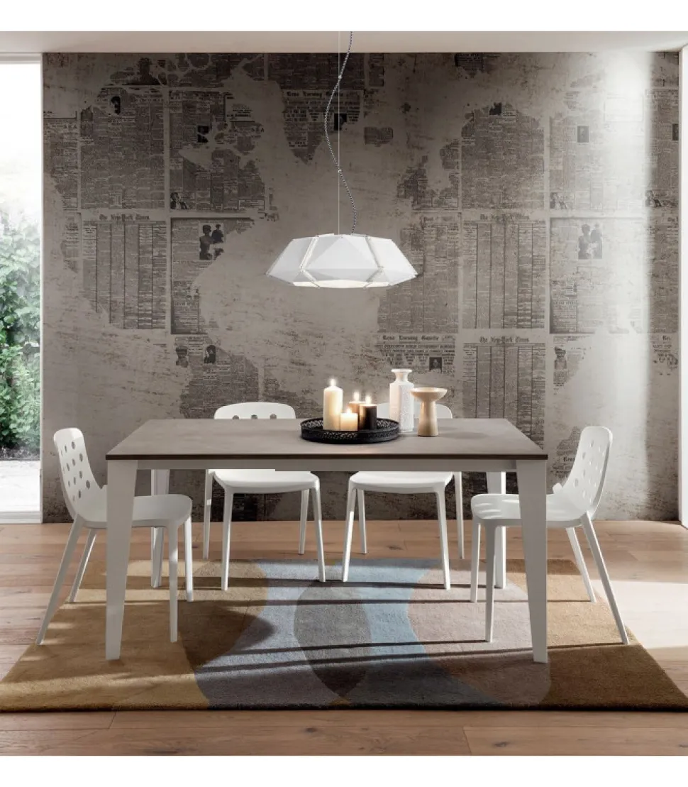 Tavolo Moderno Allungabile E Fisso Con Misure Da 120 Fino A 160 Cm. Art Tv132