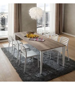 Tavolo Moderno Allungabile E Fisso Con Misure Da 120 Fino A 160 Cm. Art Tv132