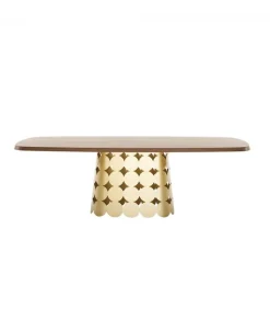 Tavolo Pois, Con Piano A Forma Di Botte.