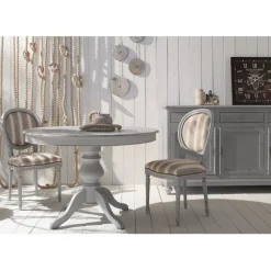Tavolo Rotondo Allungabile 637 In Finitura Shabby Chic