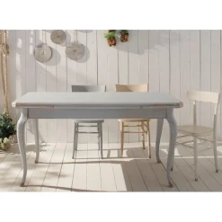 Tavolo Scantonato Allungabile 626 In Finitura Shabby Chic