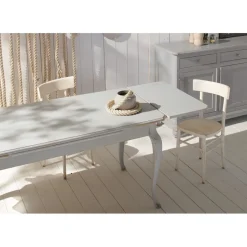 Tavolo Scantonato Allungabile 626 In Finitura Shabby Chic
