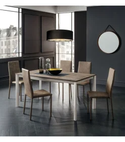 Tavolo Super Allungabile Con 3 Allunghe E Piano Laminato Da 90Fino A 160 Cm. - Art.136S