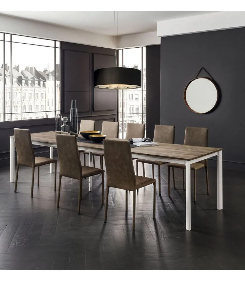 Tavolo Super Allungabile Con 3 Allunghe E Piano Laminato Da 90Fino A 160 Cm. - Art.136S