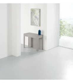 Tavolo-Consolle Allungabile Con Struttura In Lamina D'Acciaio Verniciata