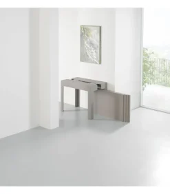 Tavolo-Consolle Allungabile Con Struttura In Lamina D'Acciaio Verniciata