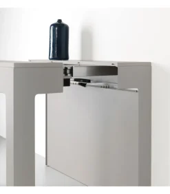 Tavolo-Consolle Allungabile Con Struttura In Lamina D'Acciaio Verniciata