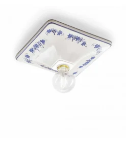 Trieste Plafoniera, Con Fili Di Diversi Colori Sul Paraluce