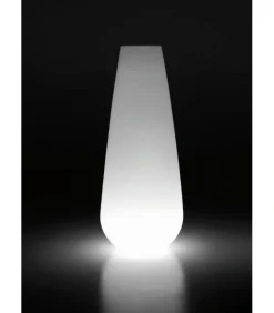 Vaso Arredo In Polietilene Per Outdoor, Disponibile Con Luce A Led Fredda, Naturale O Rgb.