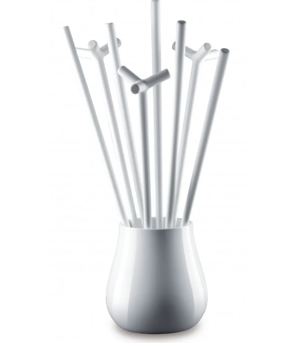 Vaso Drop Di Plust, Accessoriabile Di Luce A Led E Kit Di Fissaggio A Terra.