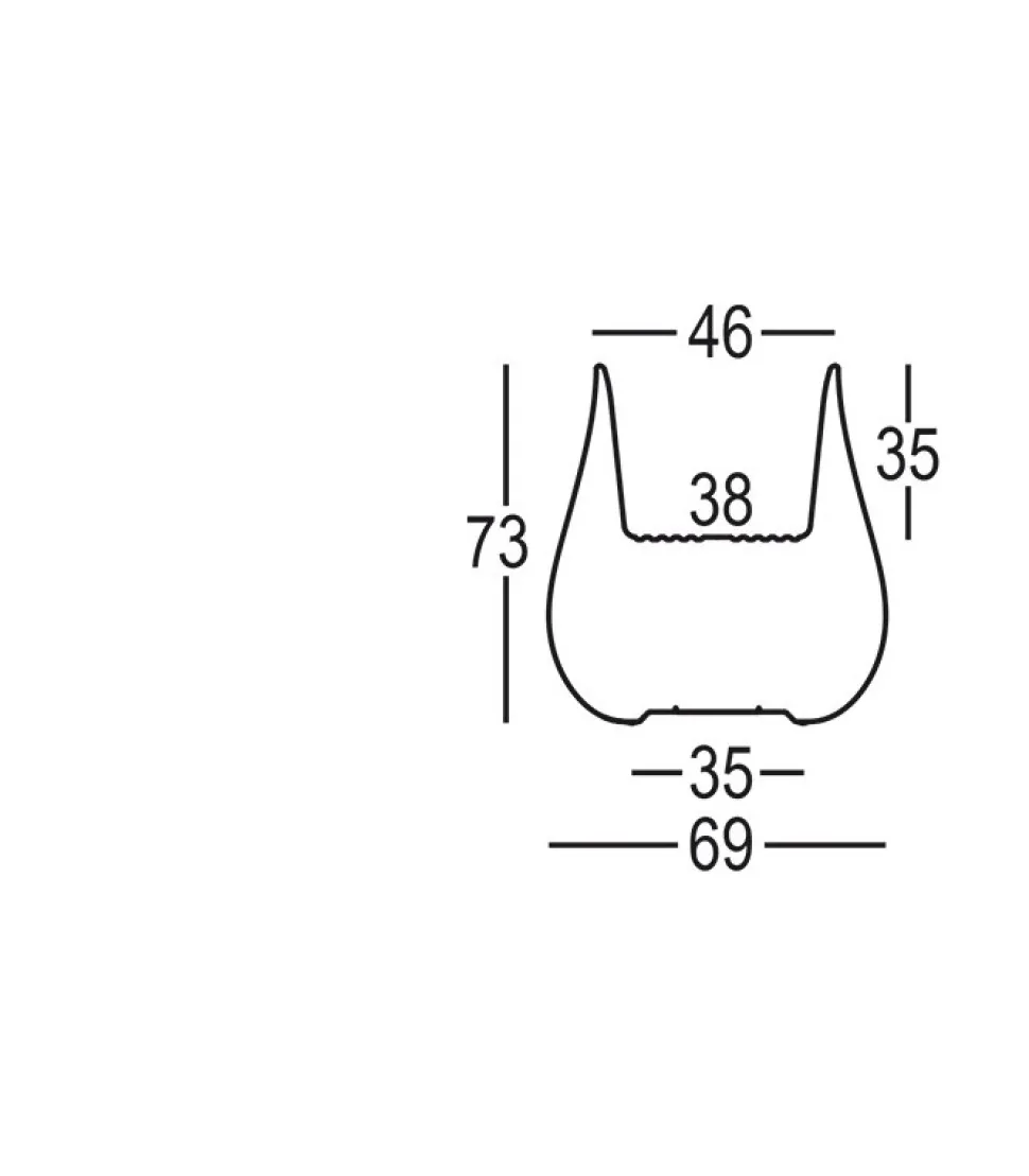 Vaso Drop Di Plust, Accessoriabile Di Luce A Led E Kit Di Fissaggio A Terra.