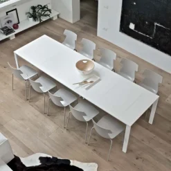 Vega Plus, Consolle Allungabile Da 90 E 130 Cm Che Puo' Ospitare Fino A 12 Posti