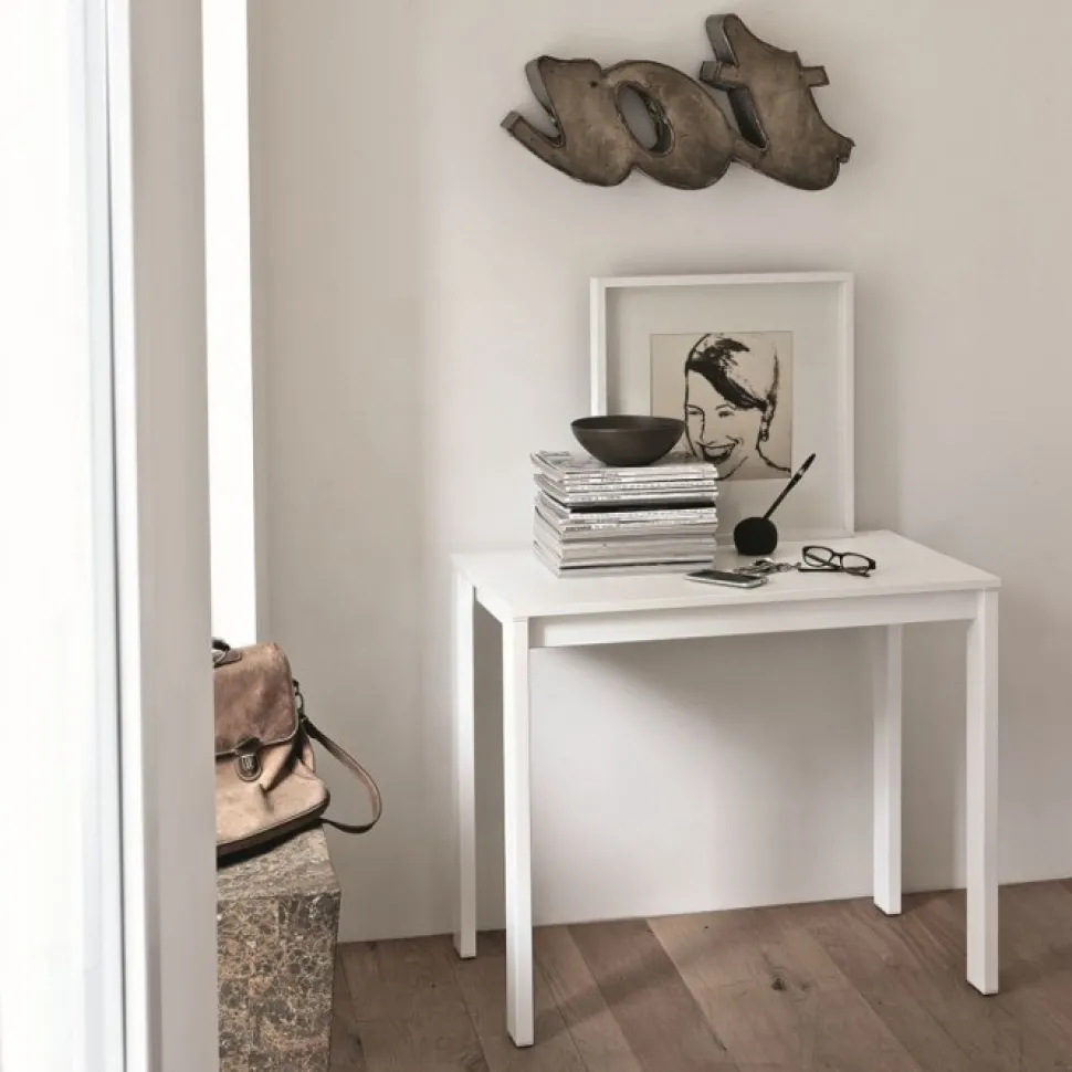 Vega Plus, Consolle Allungabile Da 90 E 130 Cm Che Puo' Ospitare Fino A 12 Posti